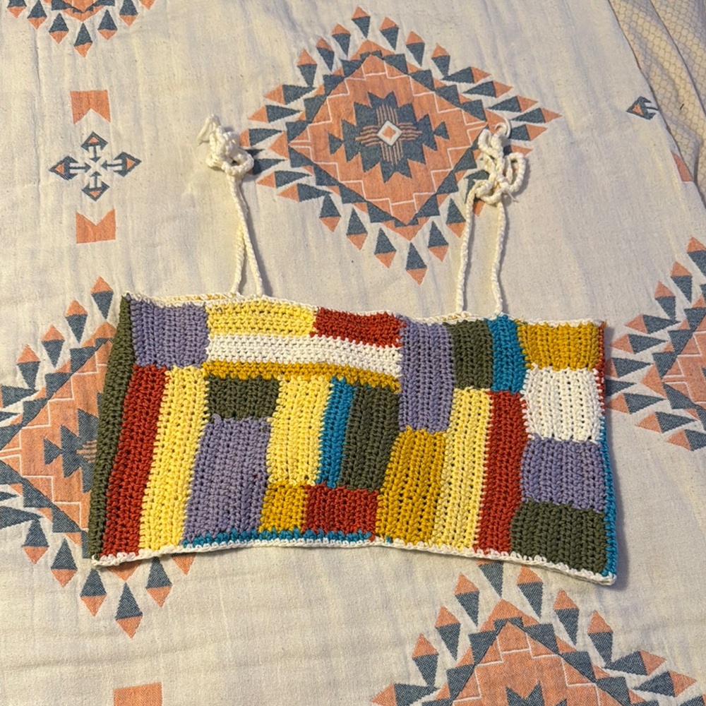 Multicolor Crochet Patchwork Top